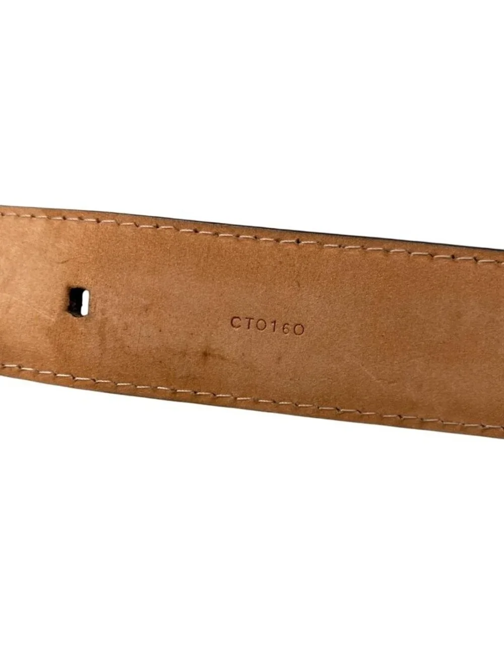 Louis Vuitton Belt Ceinture Classic 100 40 Taiga Leather Noir Black